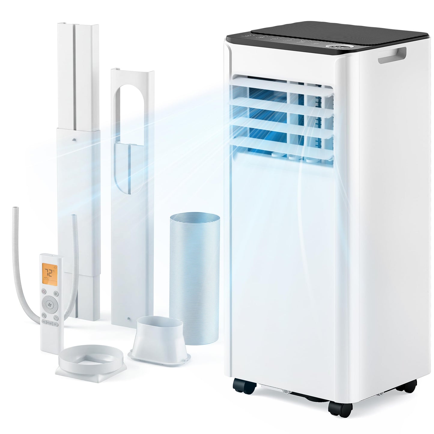9000 BTU Portable Air Conditioner with Dehumidifier, Sleep Mode & Remote Control