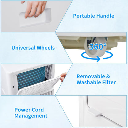 12000 BTU Portable Air Conditioner with Heating, Dehumidifier, WiFi & Remote Control
